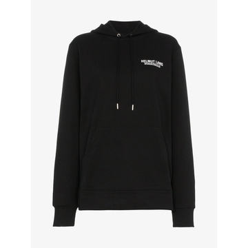 drawstring logo hoodie