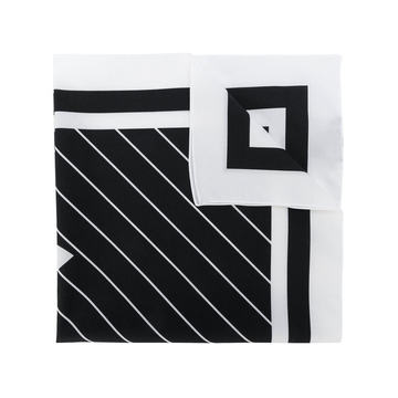 logo striped square scarf