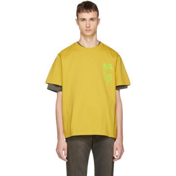 Yellow Shattered Logo T-Shirt