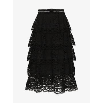 tali tiered swirl skirt