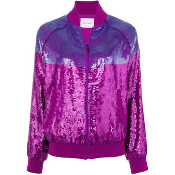 sequins embellished bomber jacket