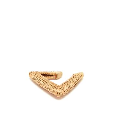 Jane triangular woven-straw bangle