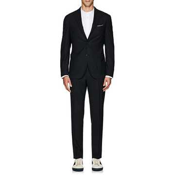 "K Suit" Wool Hopsack Two-Button Suit