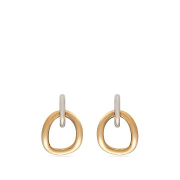 Inner Naho gold-vermile and silver-plated earrings