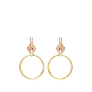 Halo gold-plated earrings