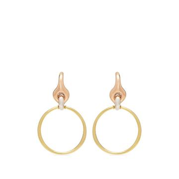 Halo gold-plated earrings