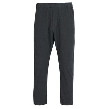 Drawstring-waist cotton-blend trousers