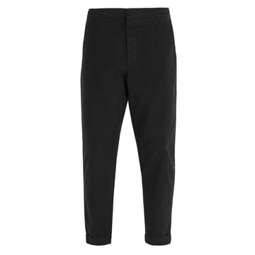 Checked cotton-blend trousers