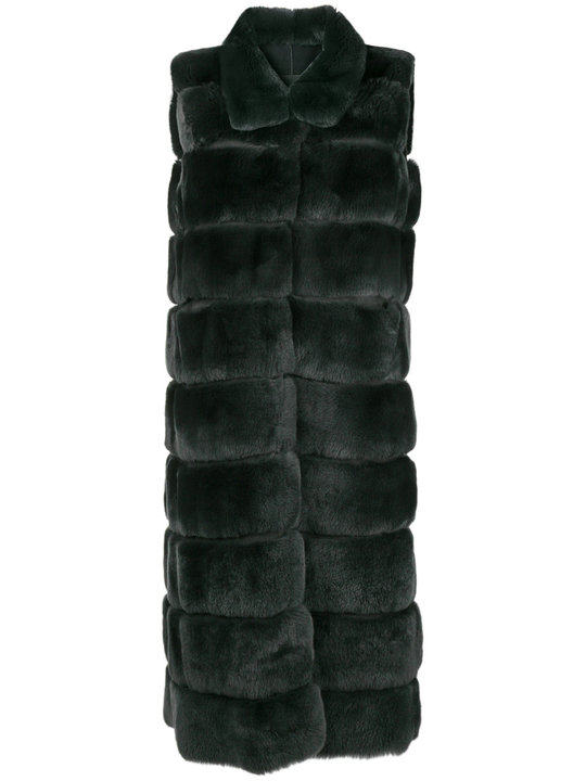 sleeveless fur coat展示图