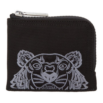 Black Tiger Zip Around Wallet