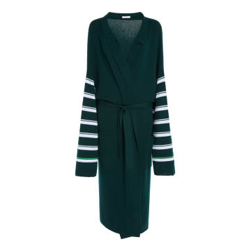Striped Self Belted Robe