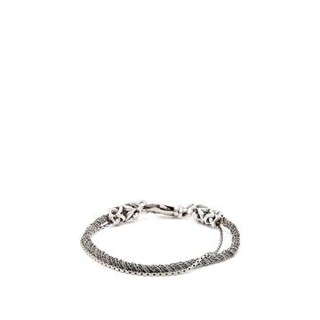 Double-chain sterling-silver bracelet