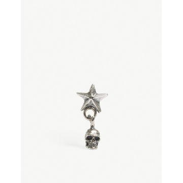 星和骷髅 sterling silver earring