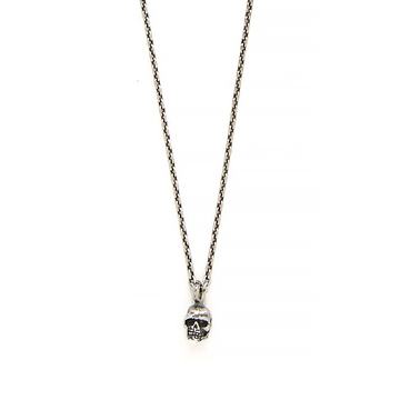 Skull sterling-silver chain necklace