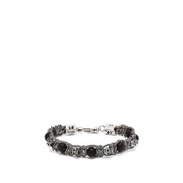 Skull onyx 925 sterling-silver bracelet