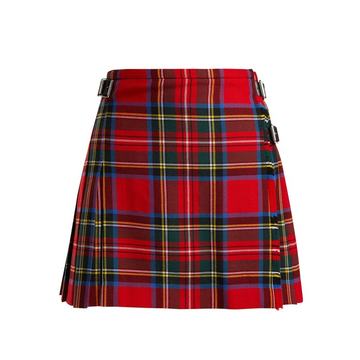 Tartan wool mini skirt