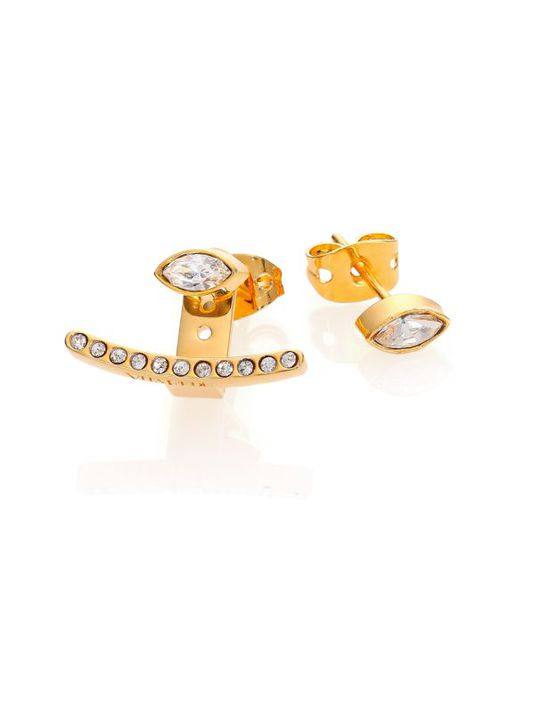 Asteria Marquise Crystal Ear Jacket &amp; Stud Earrings Set展示图