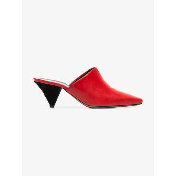 red and black Cina 60 leather mules