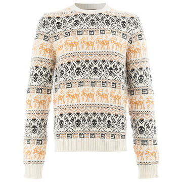 jacquard knit sweater