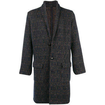 single breasted tweed coat