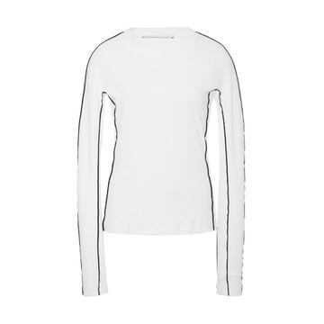 Contrast Seam Long Sleeve Cotton Shirt