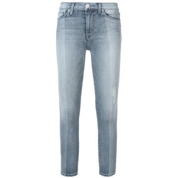 high rise skinny cropped jeans