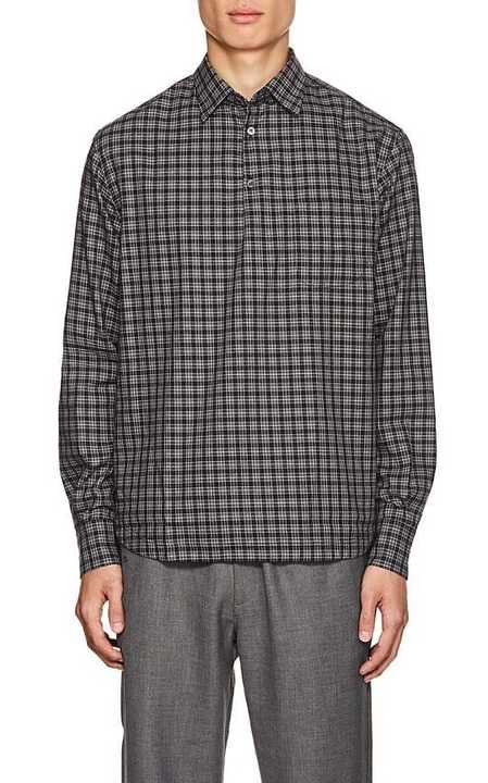 Checked Cotton Long-Sleeve Shirt展示图