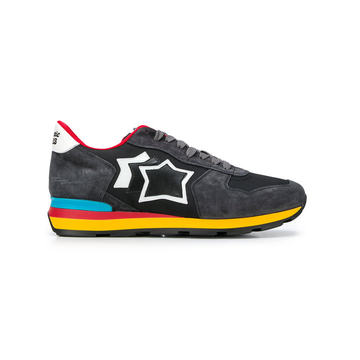 rainbow sole lace up trainers