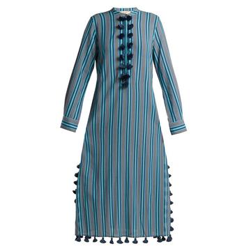 Paolina striped tassel-trimmed dress