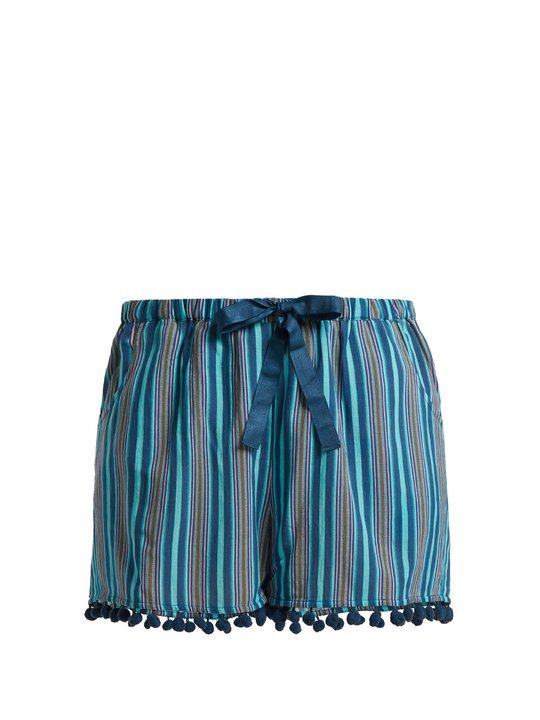 Maja striped pom pom-hem shorts展示图