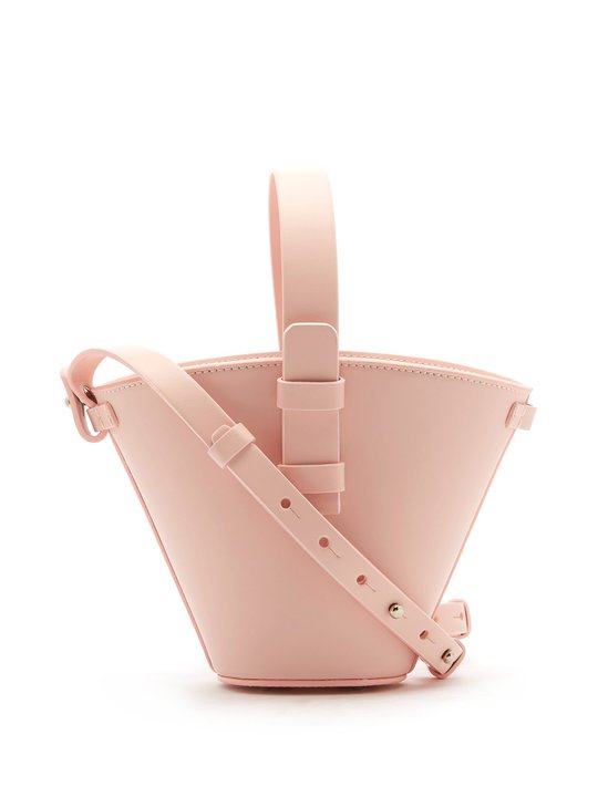 Nelia mini leather bucket bag展示图