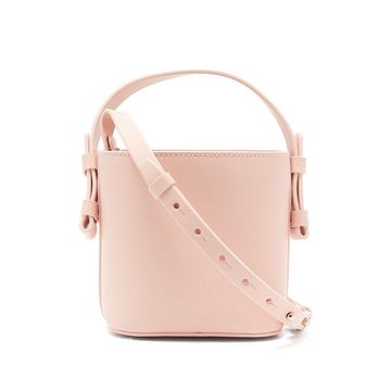 Adenia mini matte leather bucket bag