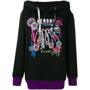 embroidered graphic hoody