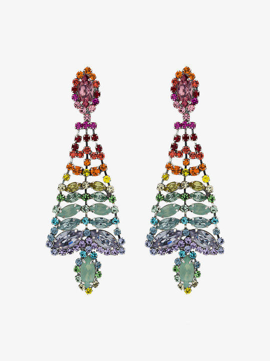 lala rainbow chandelier earrings展示图