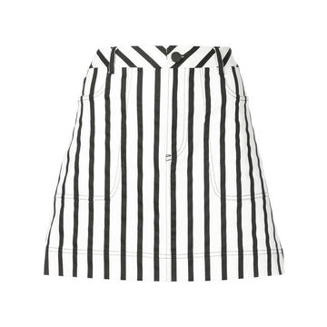 striped mini skirt