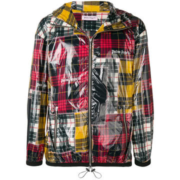 patchwork plaid windbreaker