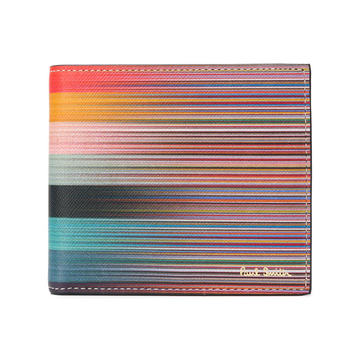 striped print wallet