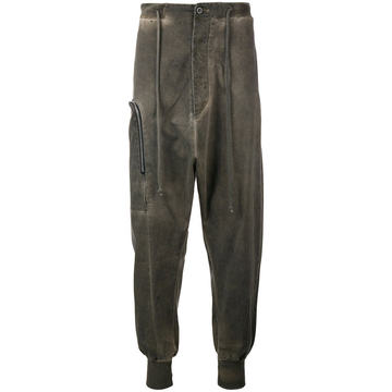 overdyed drop crotch joggers