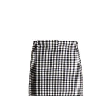 Gingham mini skirt