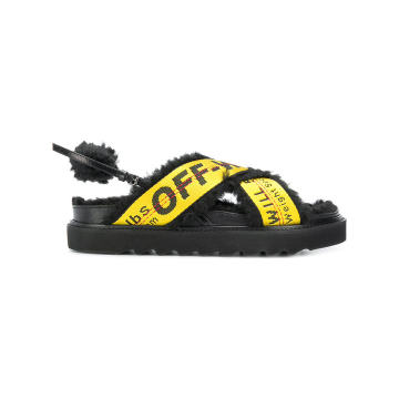 logo strapped sandals
