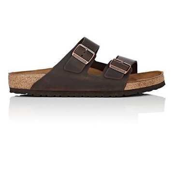 Arizona Oiled Leather Double-Buckle Sandals