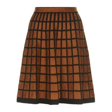Multi-Textured Grid Skirt