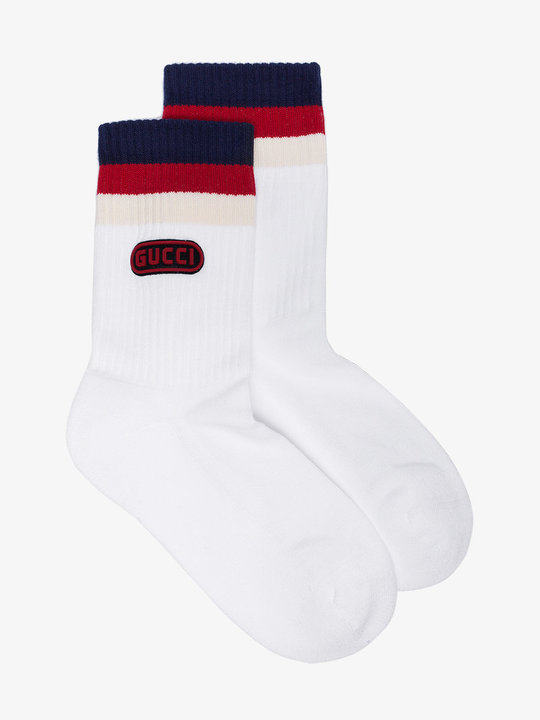 colour block logo socks展示图