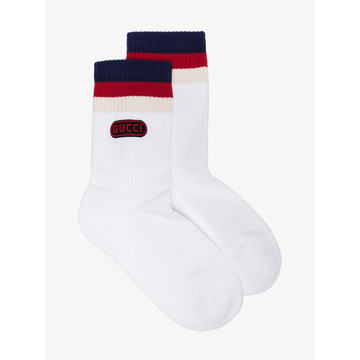 colour block logo socks