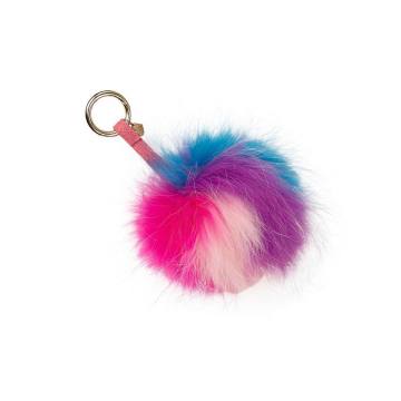 Girl's Fur Multi Pom-Pom Keychain