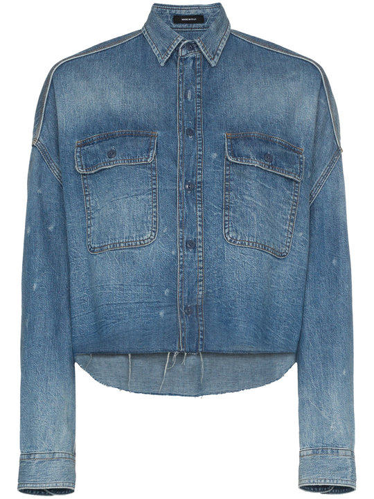 cropped denim jacket展示图