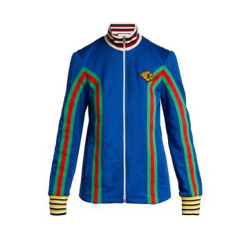 Logo-embellished stretch-cotton track jacket