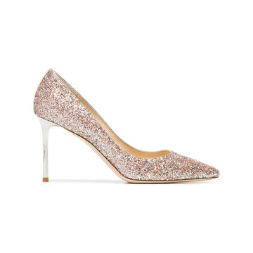 violet Romy 100 glitter leather pumps