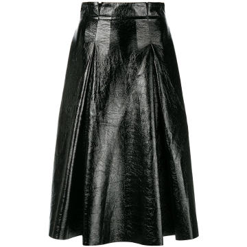 vernished flared skirt