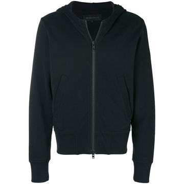 zipped hooded jacket